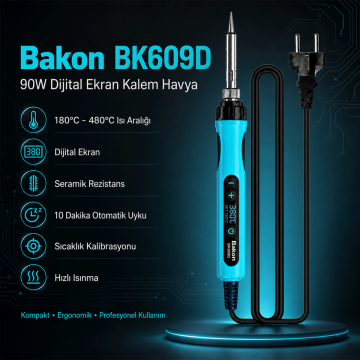 Bakon BK609D 90W Dijital Ekran Kalem Havya