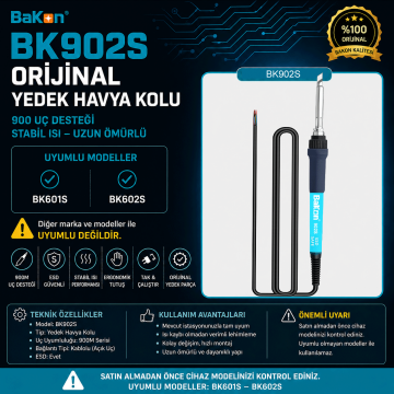 Bakon BK902S Lehimleme Havya Kolu